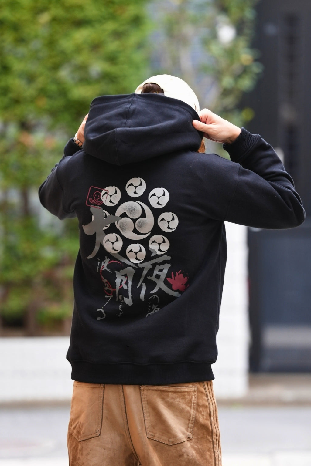 Hoodie Kamon - Black & Red