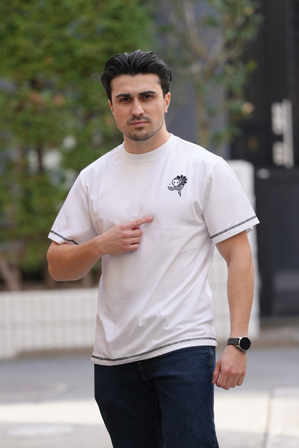 T-shirt Yukata Blanc