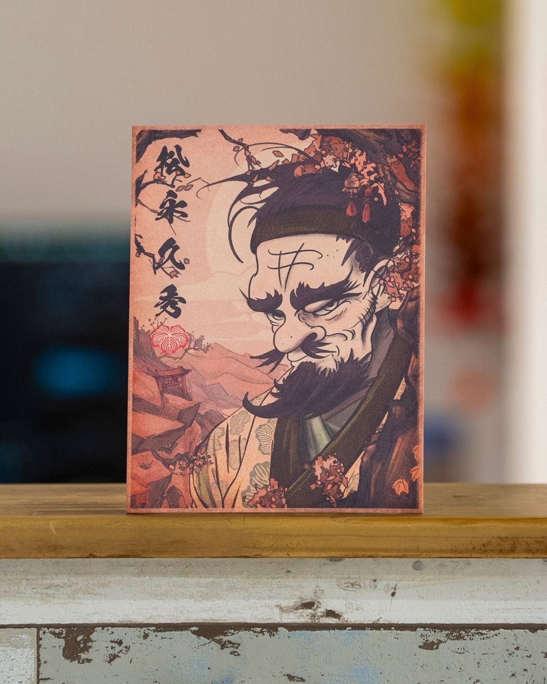 Shikishi représentant le clan Matsunaga
