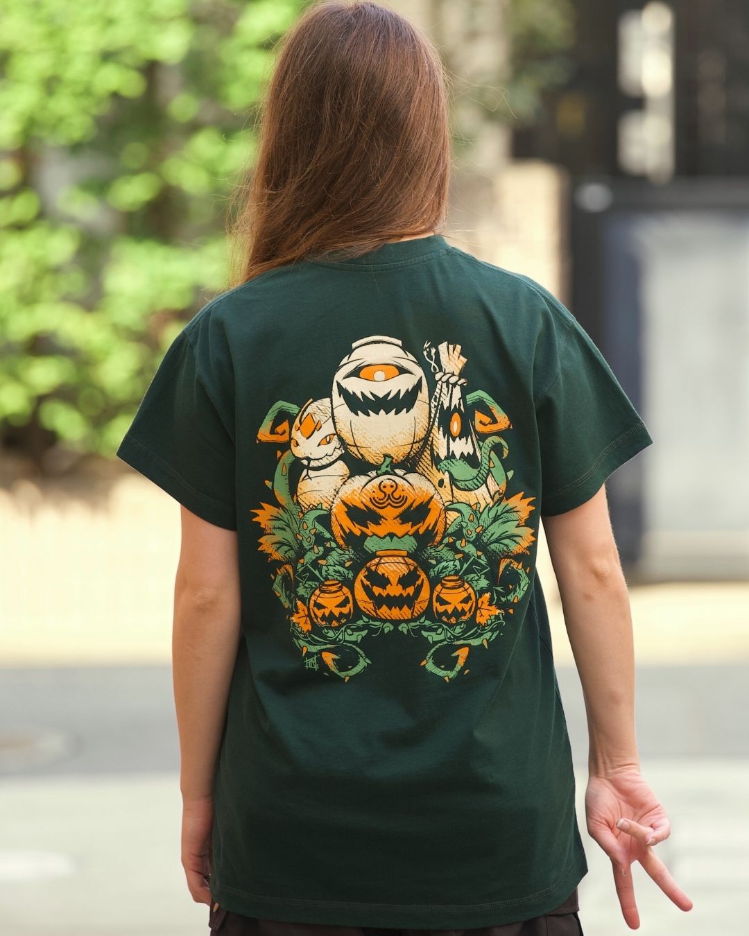 T-shirt Halloween - Vert