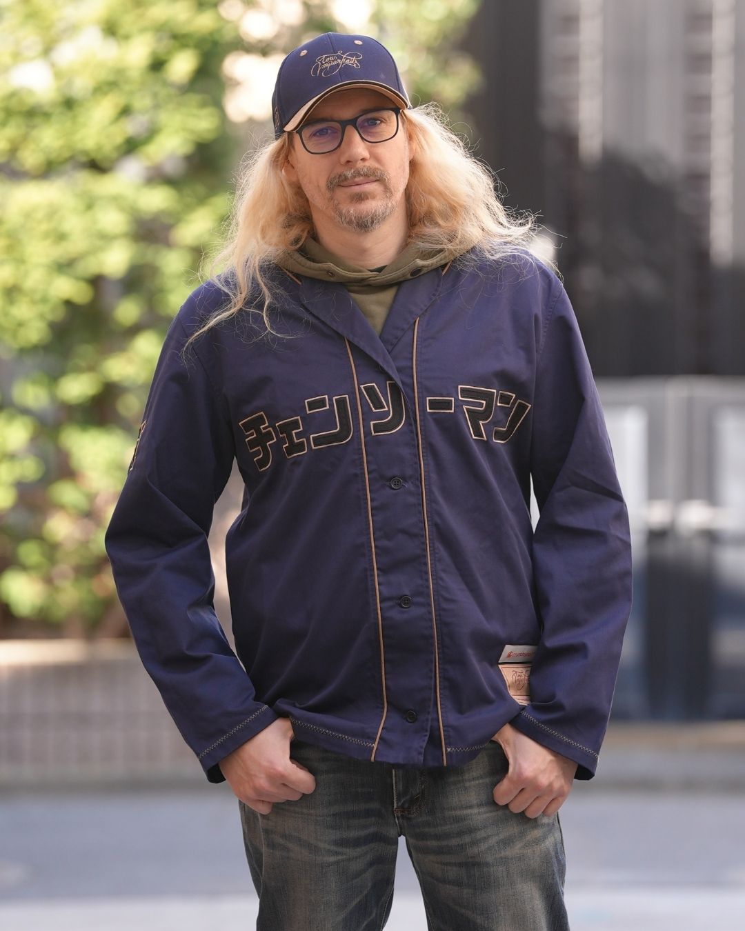 Veste Baseball Chainsaw Man - Denji Navy