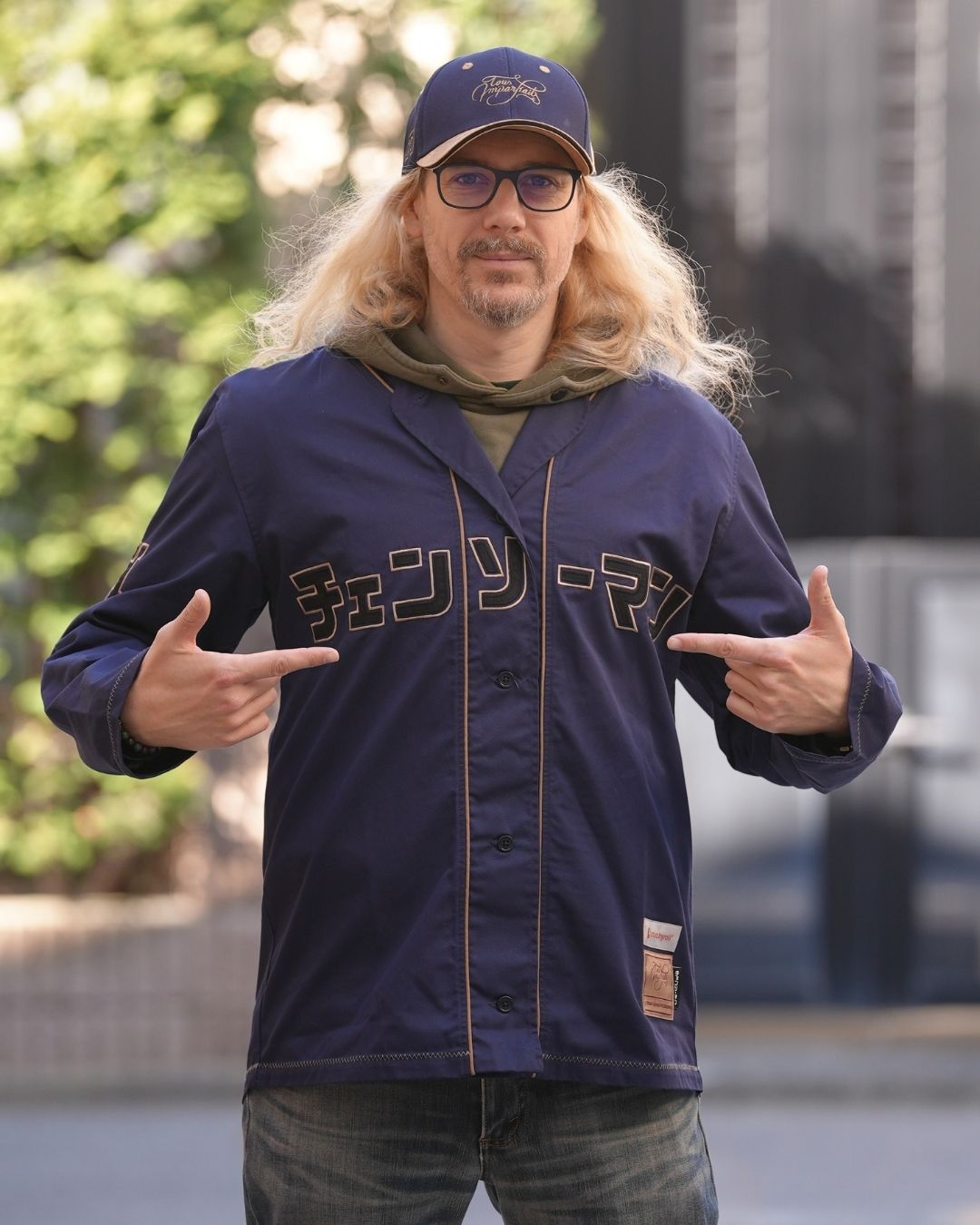 Veste Baseball Chainsaw Man - Denji Navy