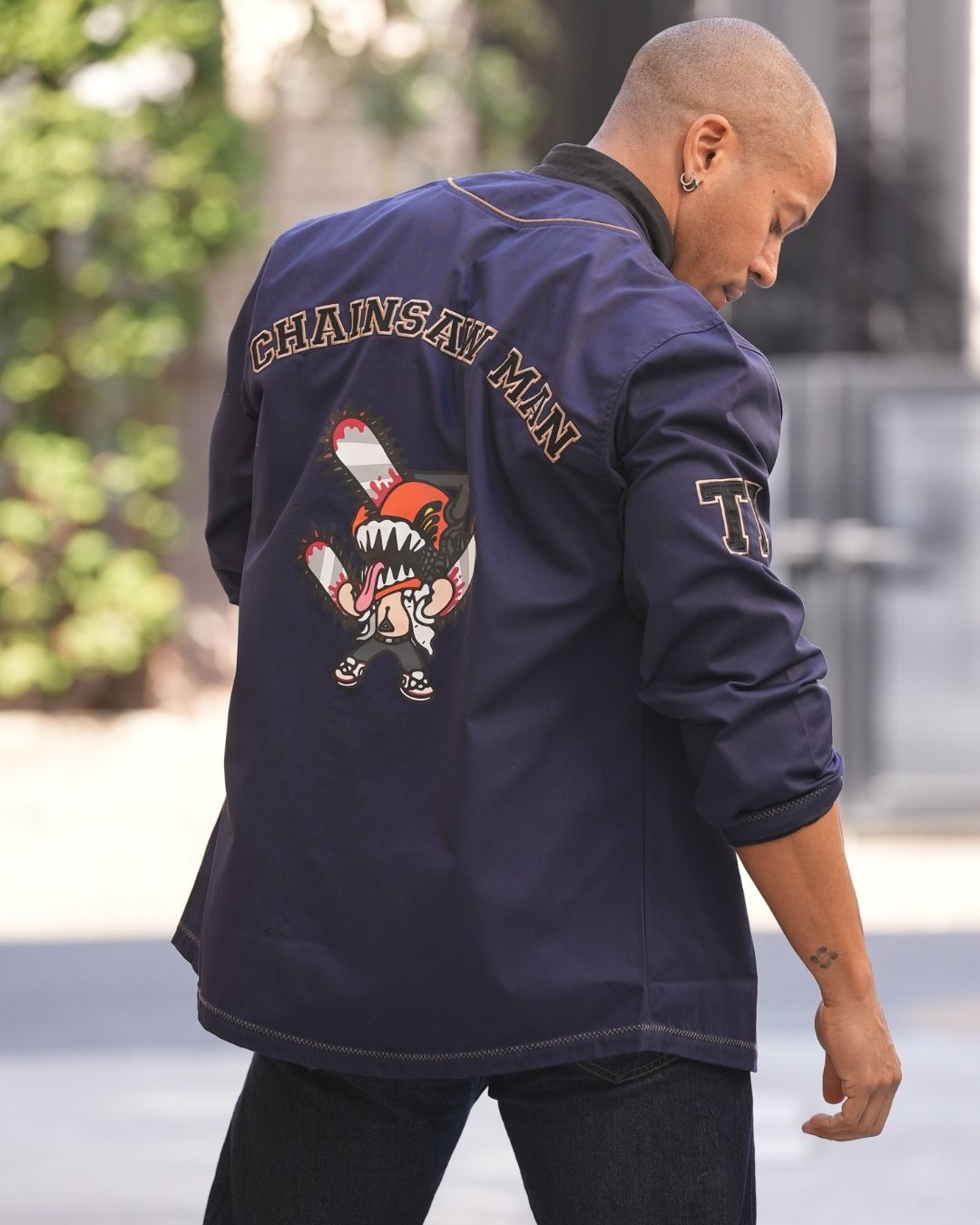 Veste Baseball Chainsaw Man - Denji Navy