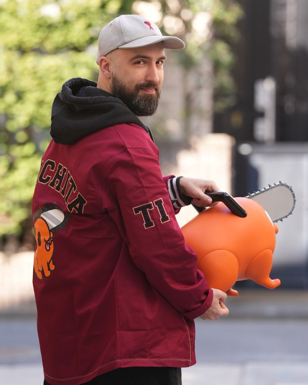 Veste Baseball Chainsaw Man - Pochita Red