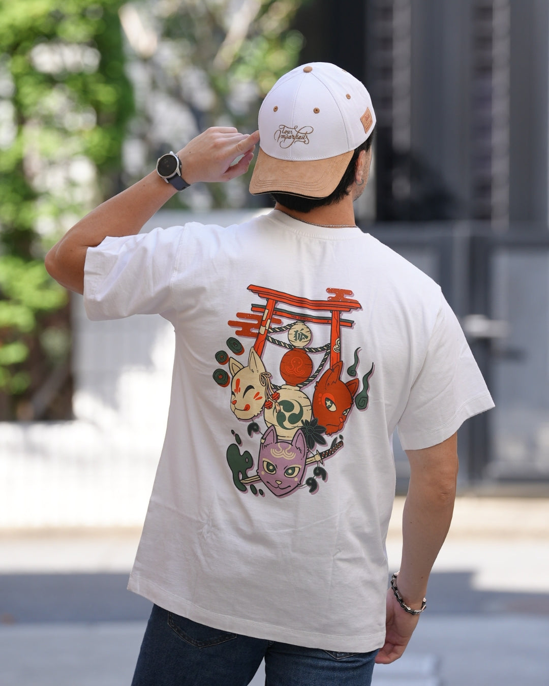 T-shirt Kitsune - White