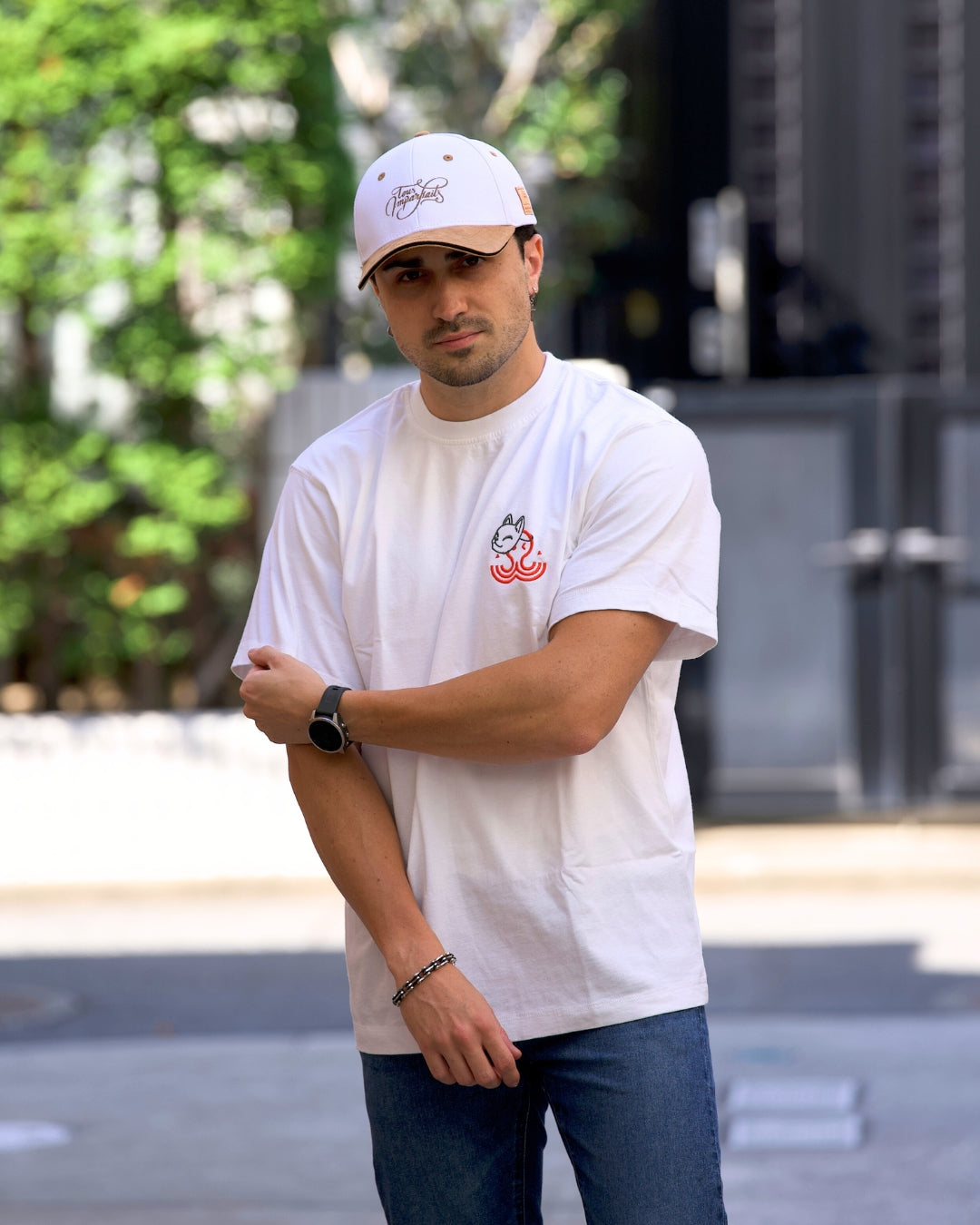 T-shirt Kitsune - White