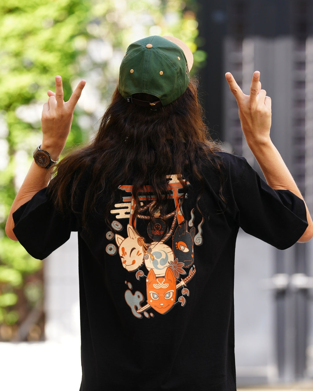 T-shirt Kitsune - Black