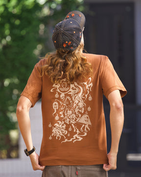 T-shirt Hyakki Yagyō – Brun