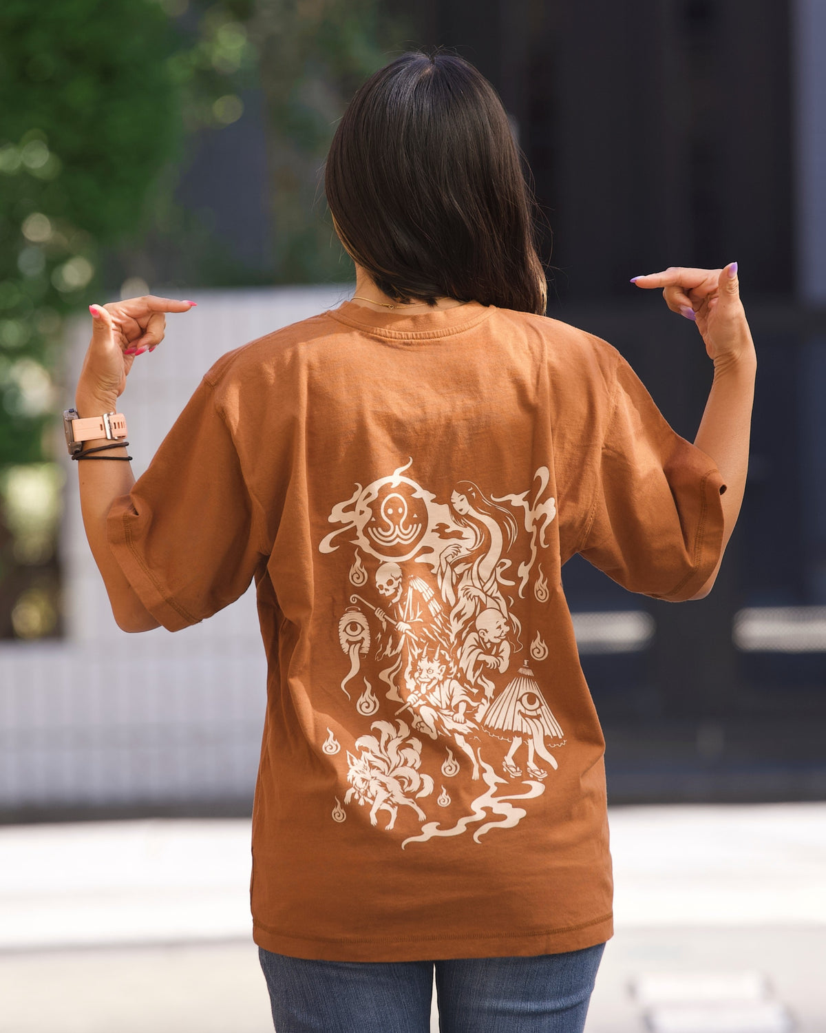 T-shirt Hyakki Yagyō – Brun