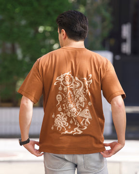 T-shirt Hyakki Yagyō – Brun