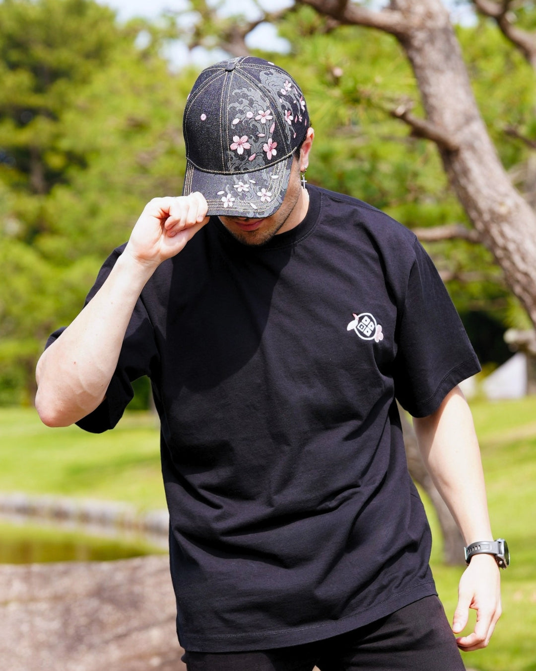T-shirt Sakura - Noir