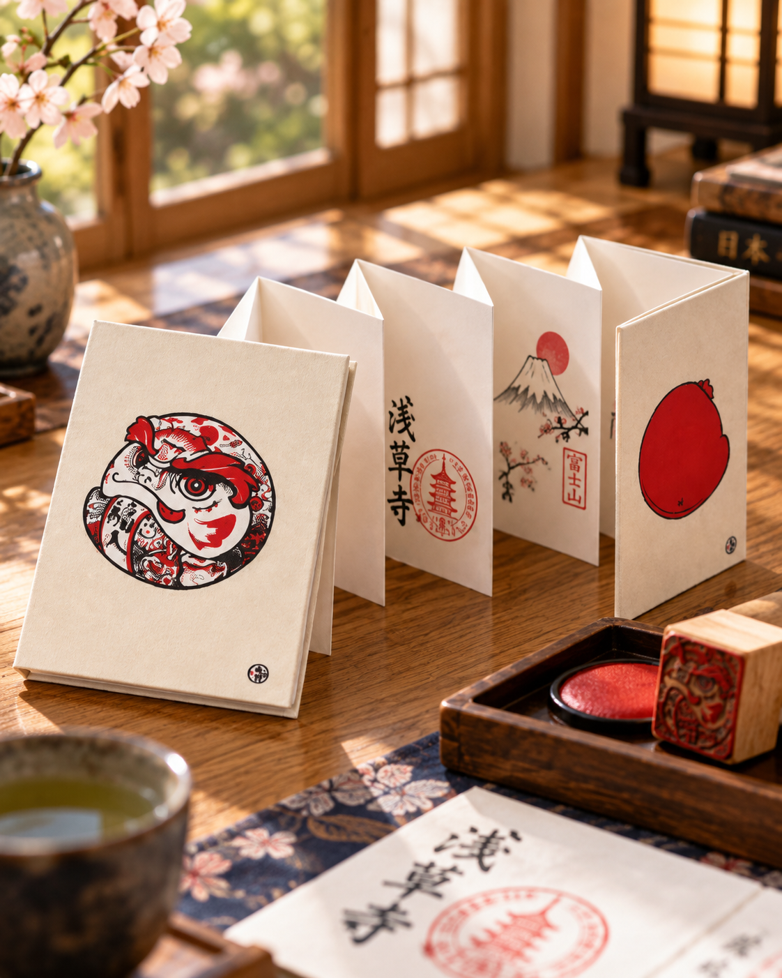 Carnet de tampons Daruma