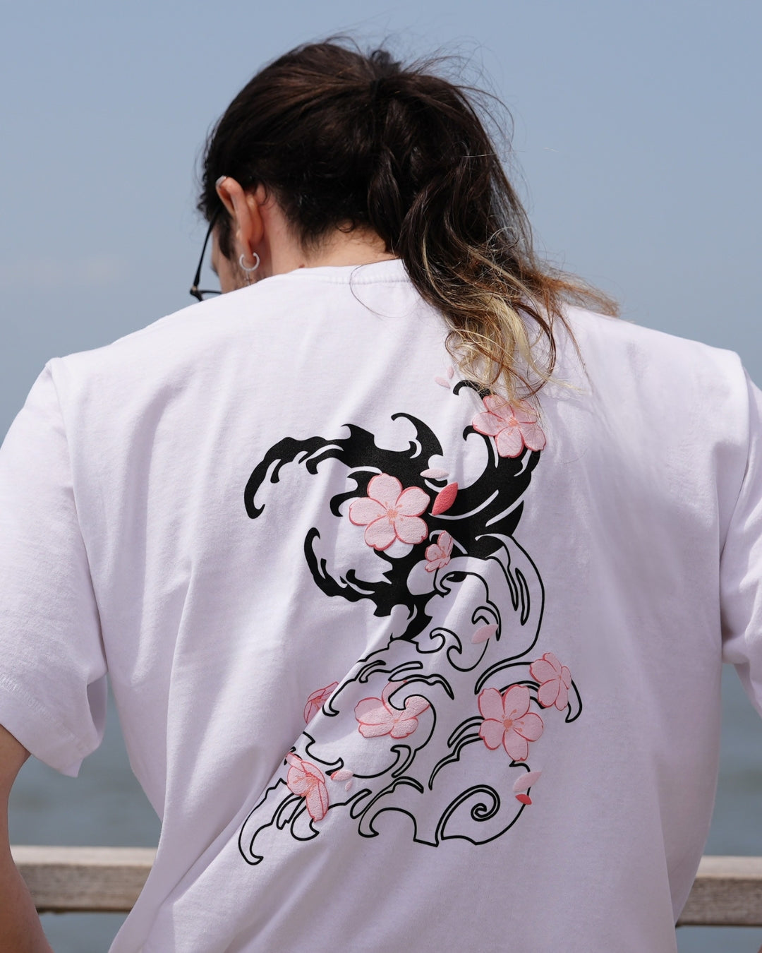 T-shirt Sakura - Blanc
