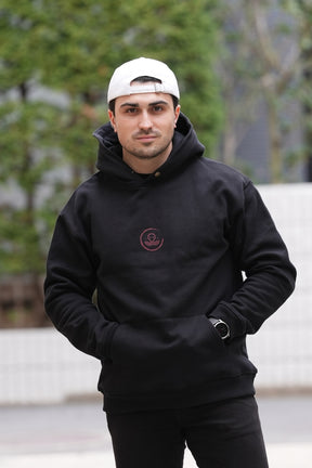 Hoodie Kamon - Black & Red