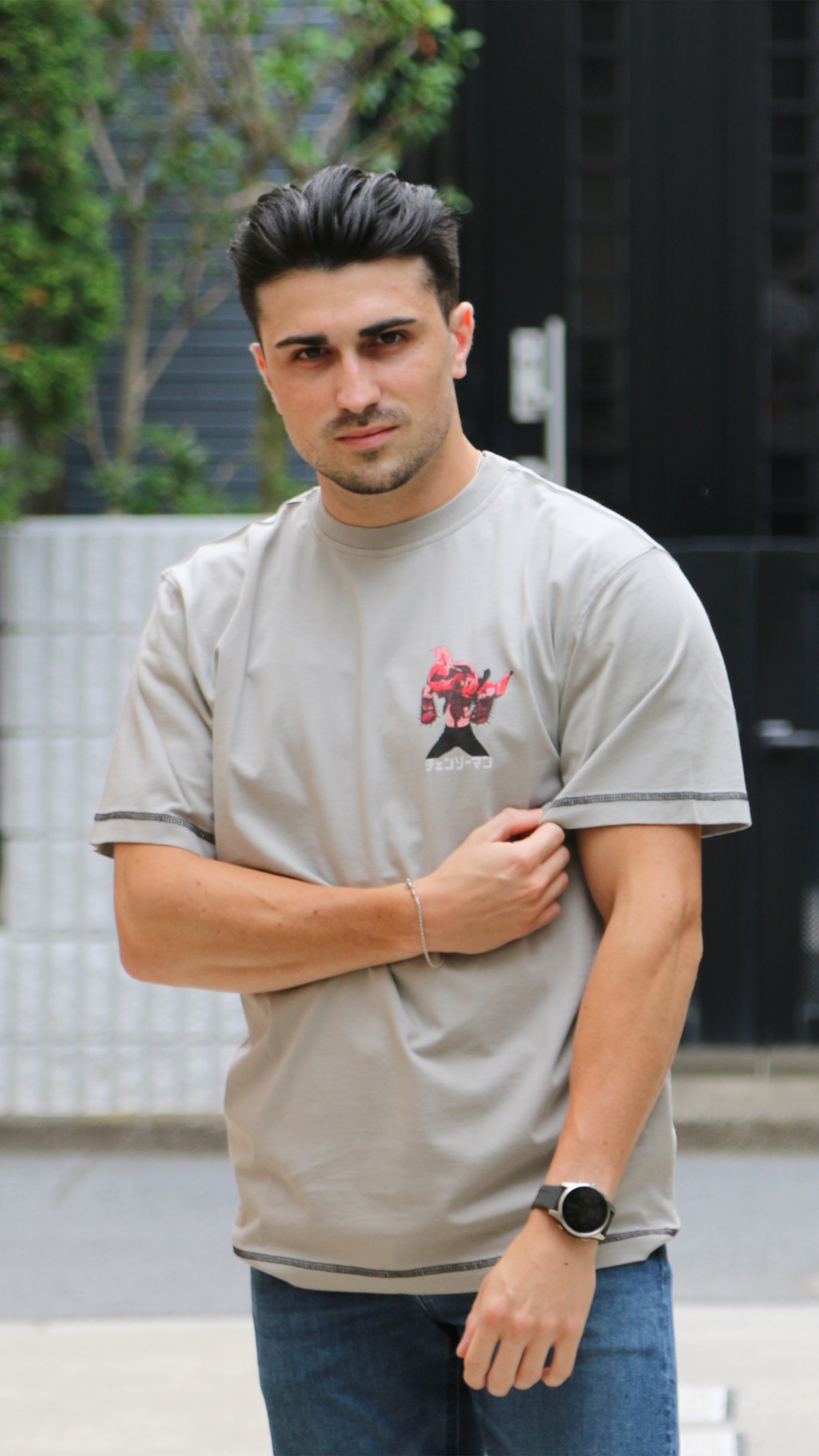 T-shirt Denji Gris - Collection Chainsaw Man