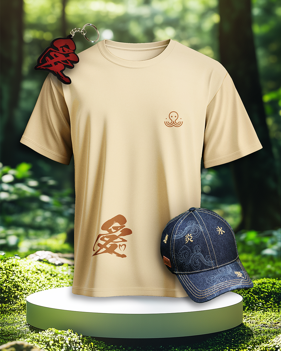 Lot t-shirt + casquette + porte-clés "les 7 éléments" - 8 participations