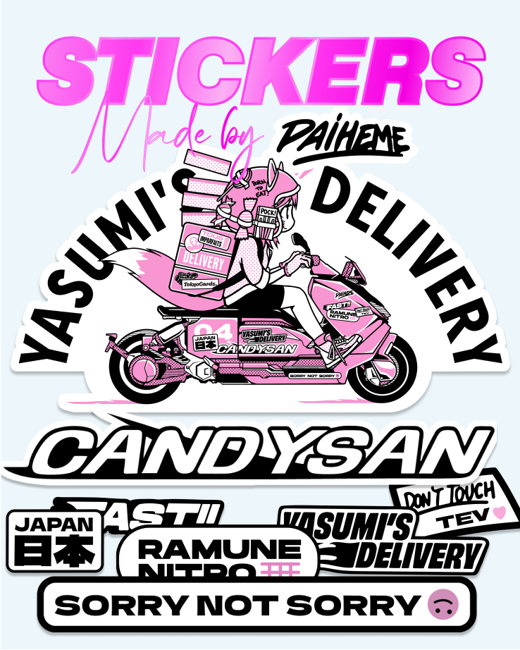 Les stickers Yasumi's Delivery