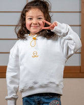 Hoodie IJC pour enfant "Blanc/Ocre"