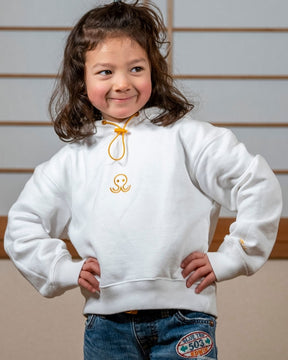 Hoodie IJC pour enfant "Blanc/Ocre"