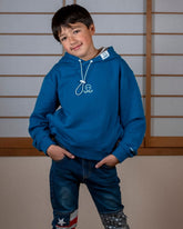 Hoodie IJC pour enfant "Bleu/Blanc"