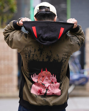 Hoodie Power Kaki
