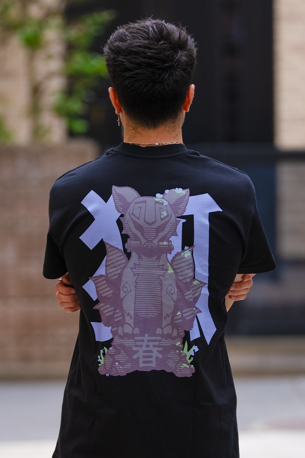 T-shirt Kitsune - Noir