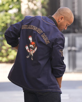 Veste Baseball Chainsaw Man - Denji Navy