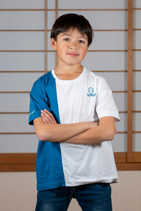 T Shirt IJC enfant blanc et bleu